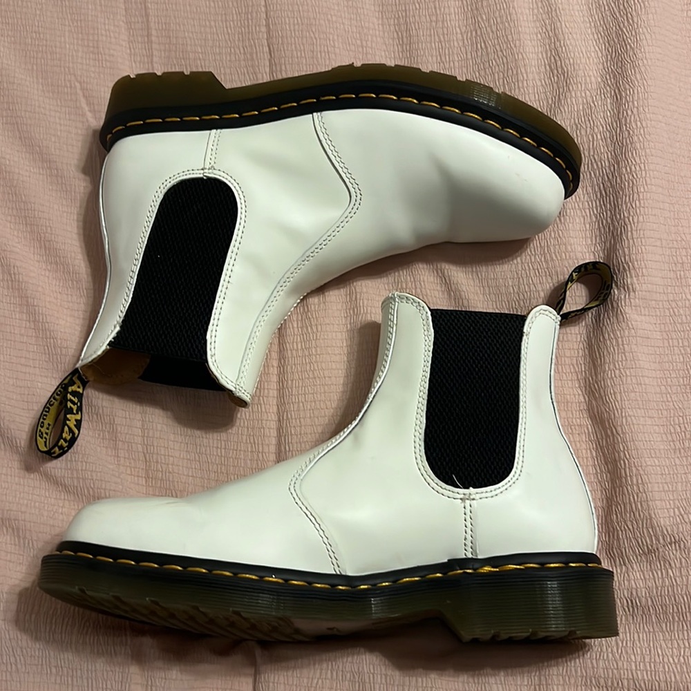 Doc martens slip on leather boots